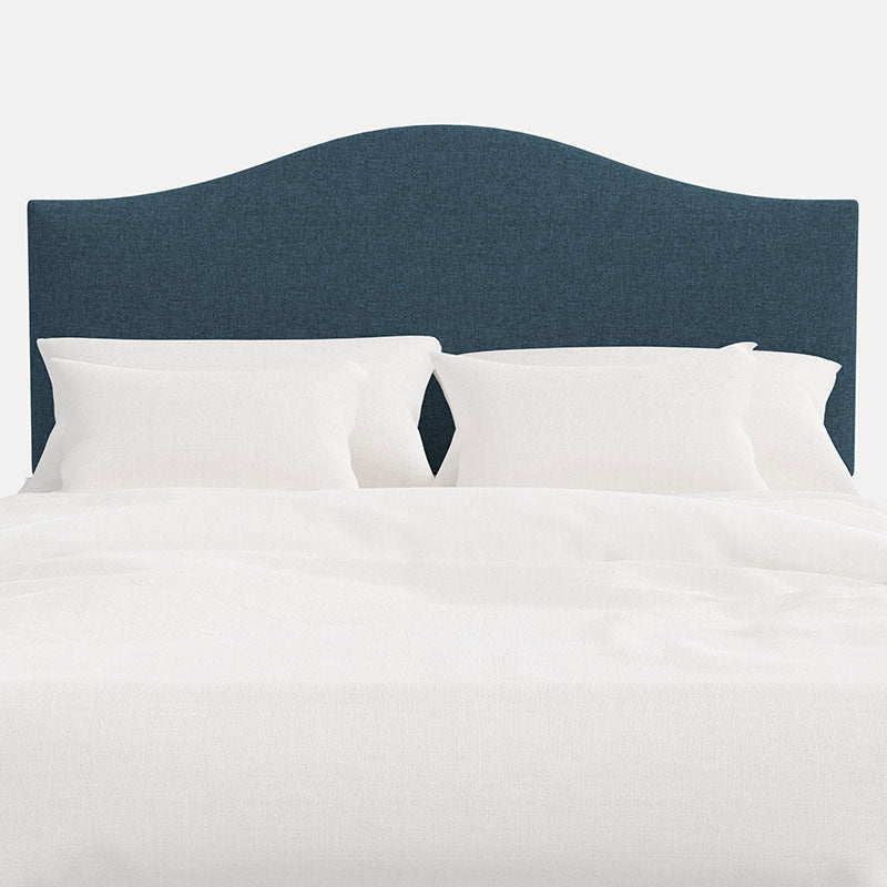 Saddle Textured Linen Headboard - Navy, Queen
