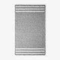 Chenille Border Stripe Handwoven Reversible Rug - Gray, 3' x 5'