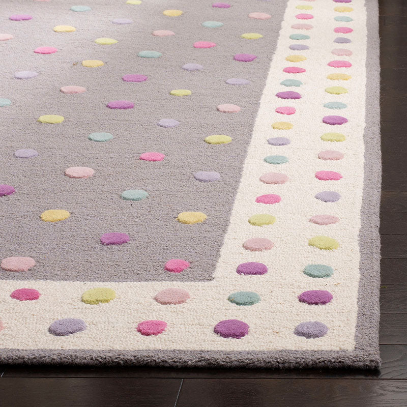 Dotted Stripe Hand Tufted Wool Rug - Gray Multi, 5' x 8'