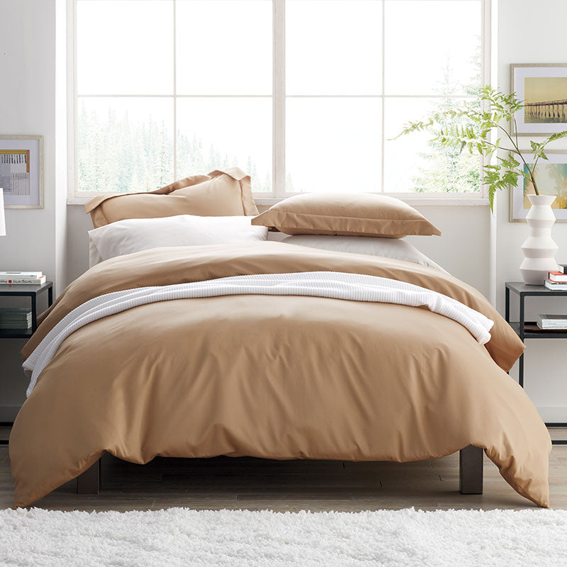 Premium Smooth Supima® Cotton Wrinkle-Free Sateen Duvet Cover - Cloud, Twin/Twin XL