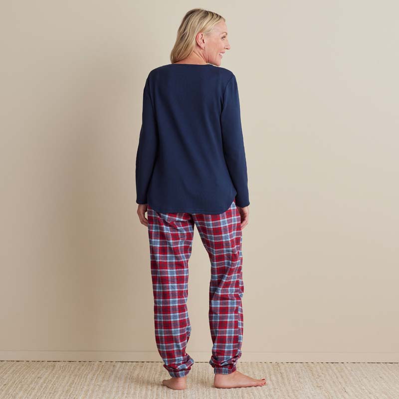 Family Flannel Women's Jogger Pants Pajama Set - Nantucket, XXXL