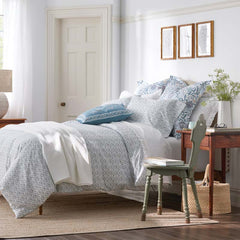 Tira Floral Classic Cool Cotton Percale Comforter - Flower Blue, King/Cal. King