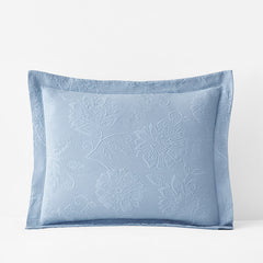 Putnam Cotton Matelassé Sham - Dusty Blue