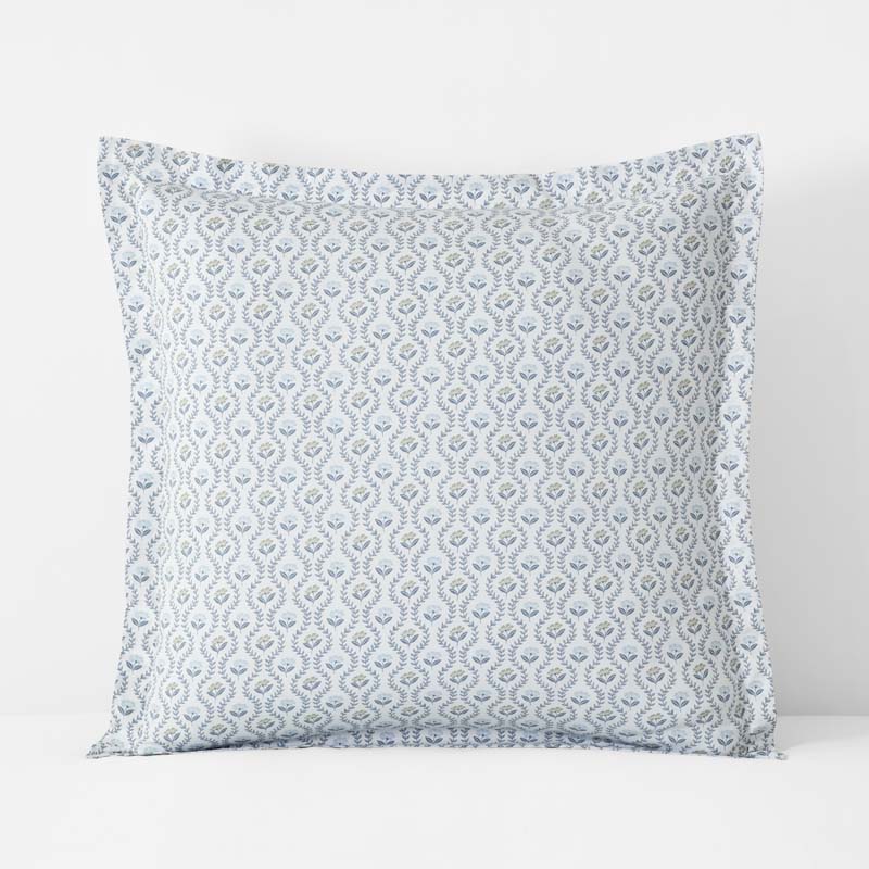 Tira Floral Classic Cool Cotton Percale Sham - Flower Green, Euro