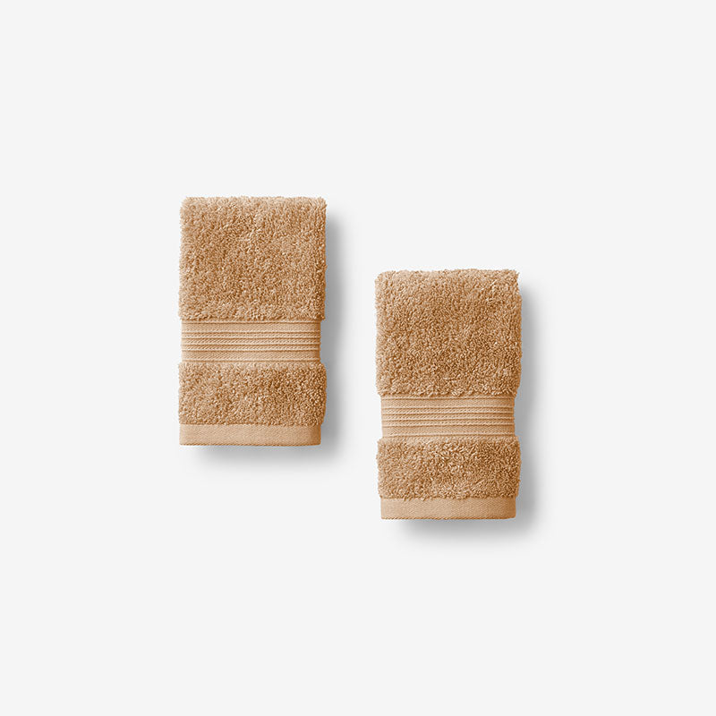 Regal Egyptian Cotton Washcloths, Set of 2 - Golden Honey