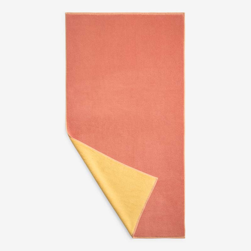 Reversible Solid Hand Towel - Coral