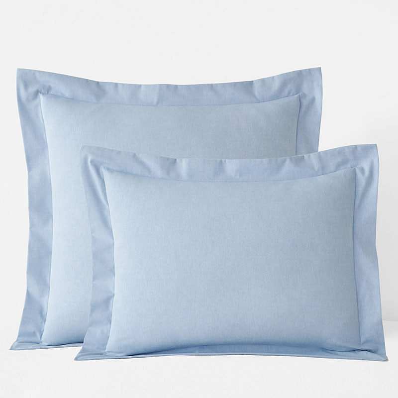 Classic Oxford Yarn-Dyed Solid Sham - Blue, King