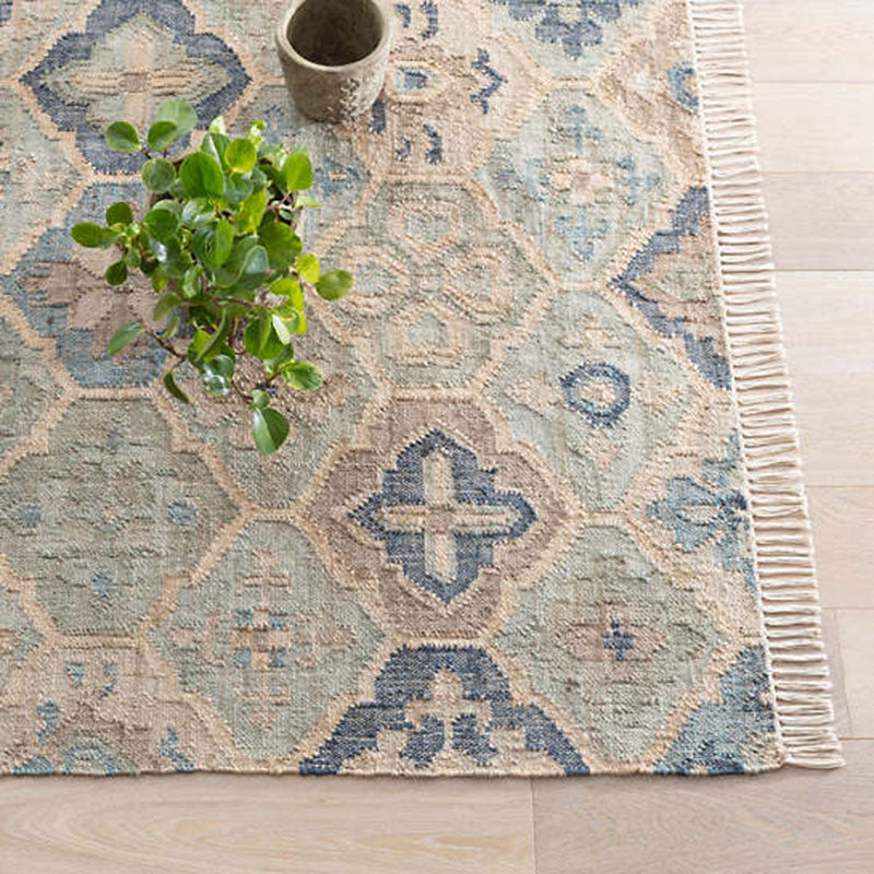 Pali Handwoven Jute Rug - Blue, 2' x 3'