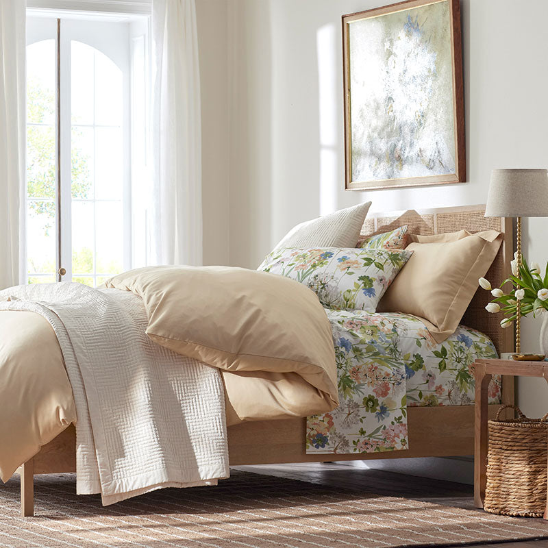 Tania Floral Premium Smooth Wrinkle-Free Sateen Sham - Ivory Multi, King