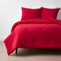 T-Shirt Soft Jersey Knit Comforter Set - Red, Twin/Twin XL