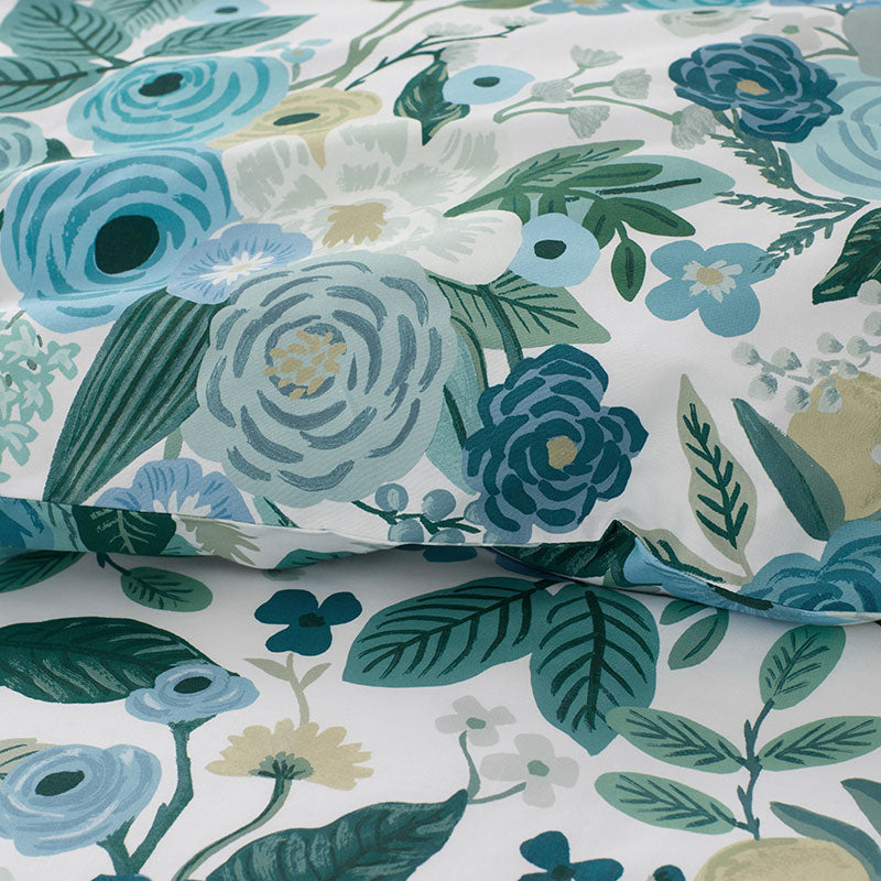 Garden Party Classic Cool Cotton Percale Bed Sheet Set - Teal, Full