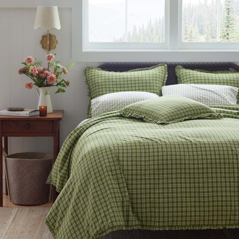 Classic Plaids Yarn-Dyed Cotton Decorative Square Pillow Cover - Henri Plaid