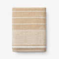 Plush Spa Stripe Bath Towel - Light Antique Beige