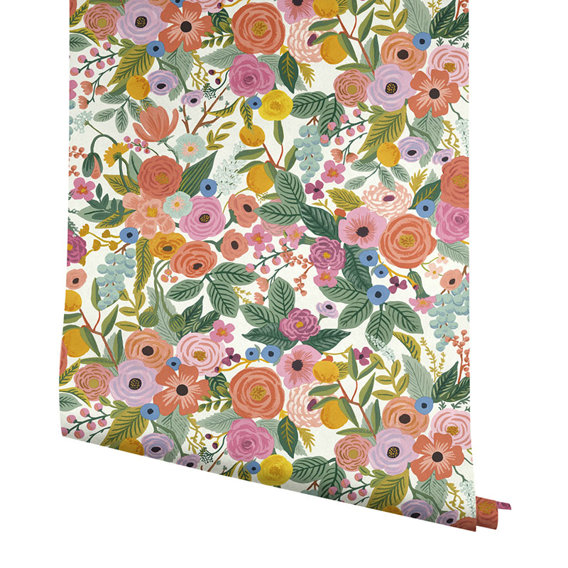 Garden Party Traditional Wallpaper - Rose Multi, Swatch
