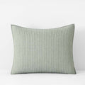 Fara Textured Kantha Quilted Sham - Green, King
