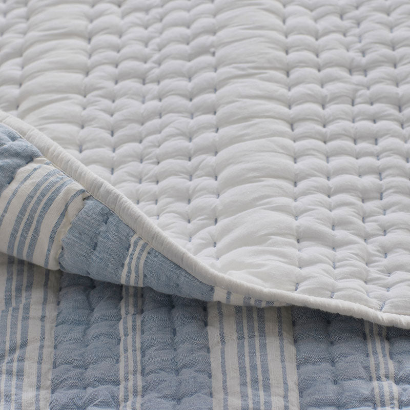 Stripe Quilted Sham - Balanced Stripe, Euro