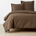 Classic Cool Cotton Percale Bed Duvet Cover - Coffee, Twin/Twin XL
