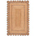 Scallop Border Handwoven Jute Rug - Gray, 8' x 10'