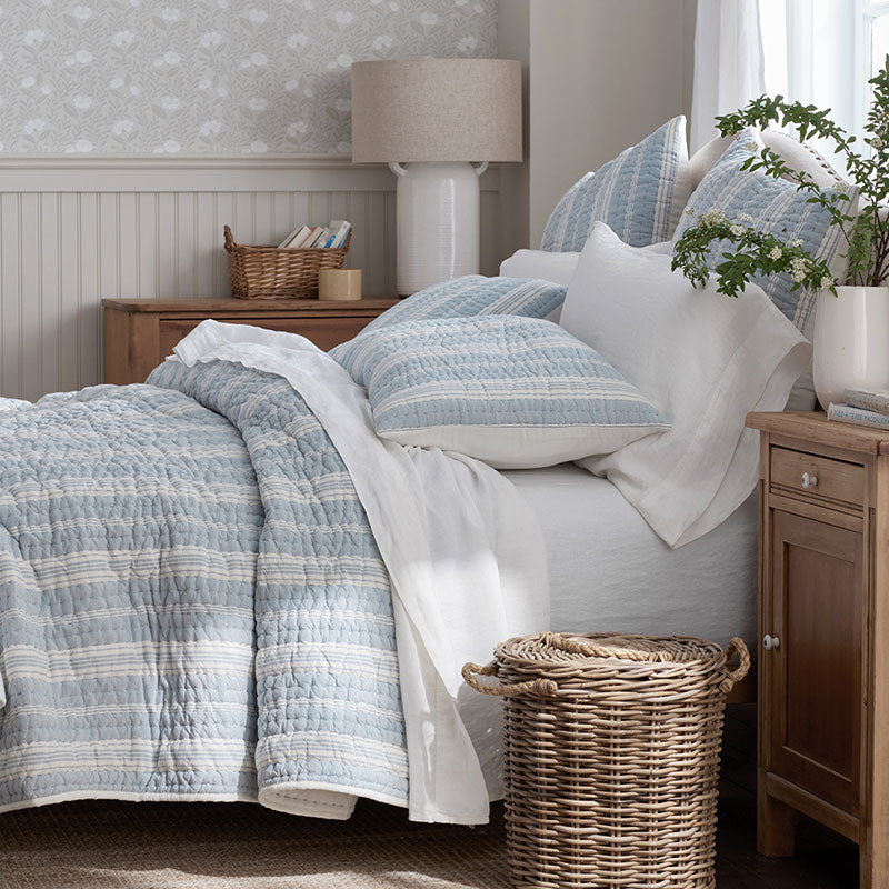 Stripe Quilted Sham - Balanced Stripe, Euro