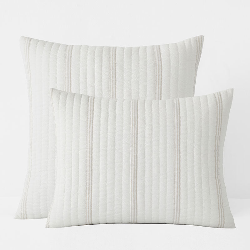 Stripe Quilted Sham - Awning Stripe, Euro