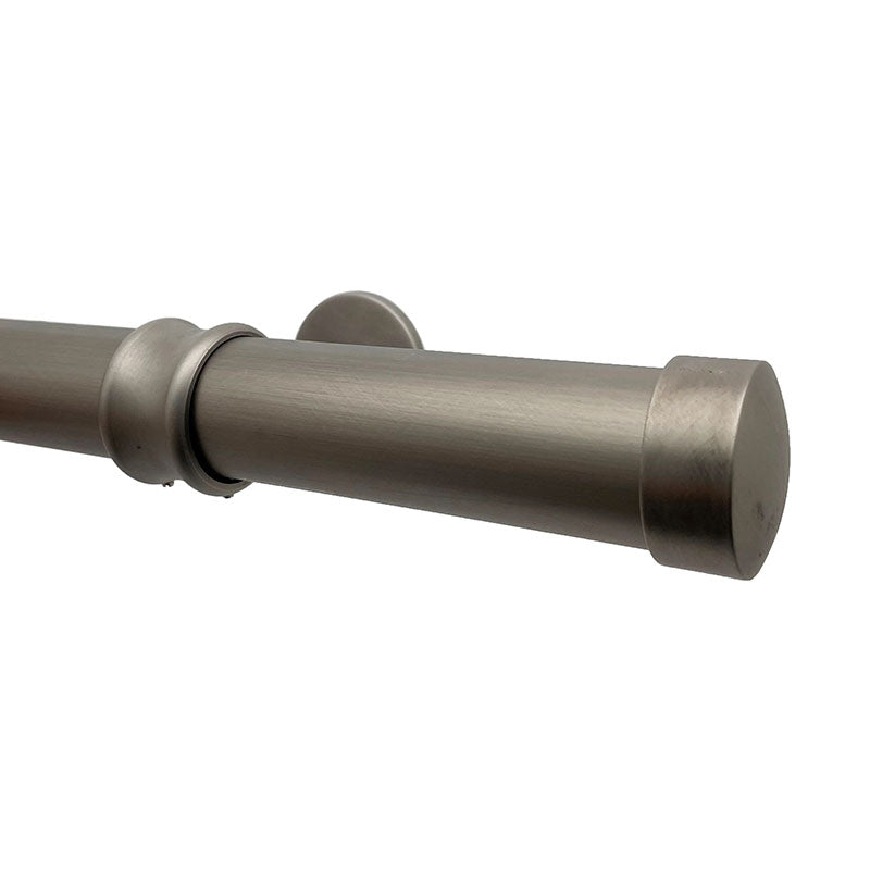 Endcap Finial and 1.5" diameter Rod Set - Pewter, 132"