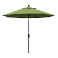 Round Outdoor Patio Umbrella, Fiberglass with Twist Tilt - Bronze Finish, Ginkgo, 9'