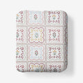 Lottie Classic Cool Cotton Percale Fitted Bed Sheet - Ivory Multi, Twin