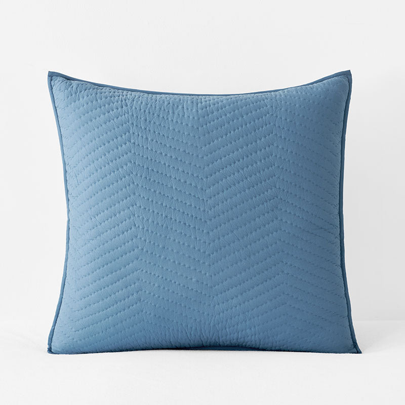 Voile Sham - Smoke Blue, Euro