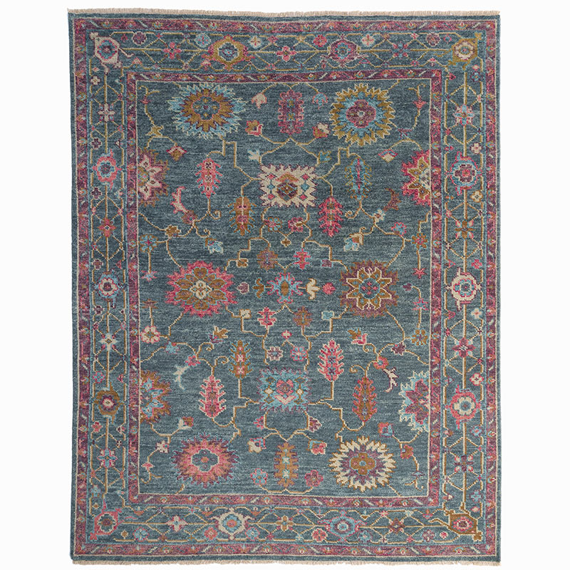 Hand Knotted Traditional Wool Rug -  Berry Multi, 8' x 10'