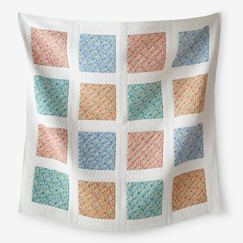 Brenna Patchwork Quilted Sham - White Multi, King