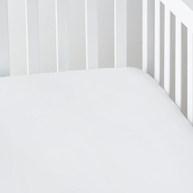 Classic Cool Organic Cotton Percale Solid Fitted Crib Sheet - White