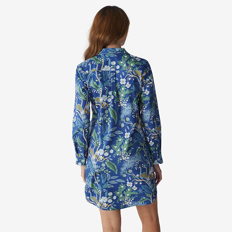 Poplin Women's Nightshirt - Peacock, S