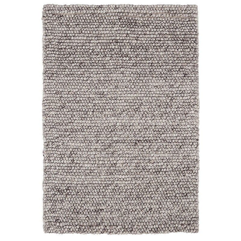Chunky Handwoven Wool Rug - Gray, 2' x 3'