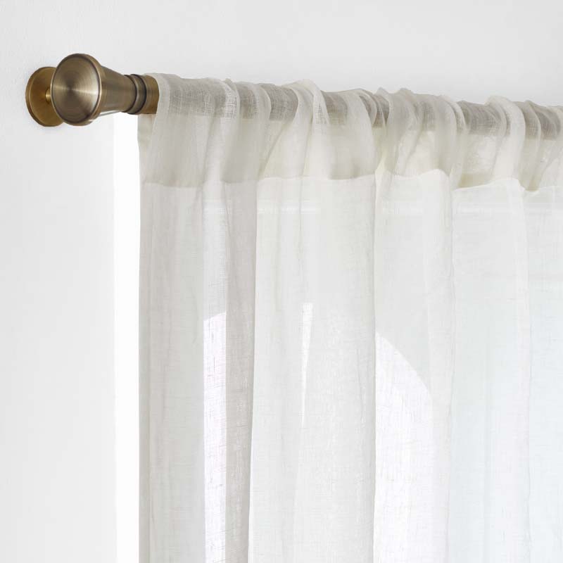 Sheer Window Curtain - Natural, 108 in.