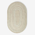 Dramatic Static Reversible Braided Rug - Blue, 5' x 8' Oval