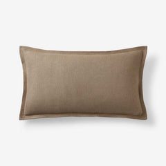 Linen Decorative Lumbar Pillow Cover - Taupe, 12 in. x 21 in.