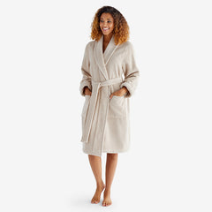 Women's Short Robe - Buff, L