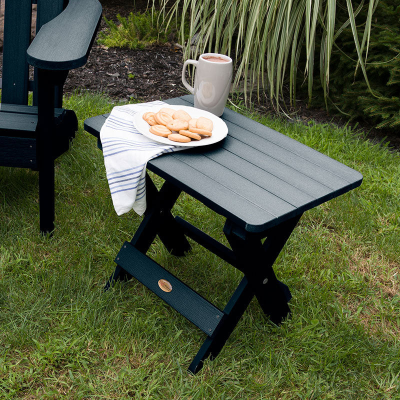 Adirondack Folding Side Table -  Navy