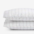 Yarn-Dyed Plaid Garment Washed Cotton Percale Pillowcase Set - Ivory Multi, King