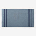 Mirage Aegean Cotton Reversible Stripe Bath Mat - Smoky Blue, 20 in. x 36 in.