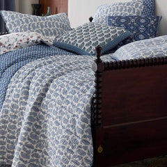 Jiya Reversible Decorative Square Pillow Cover - Blue Multi, 20 in. x 20 in.