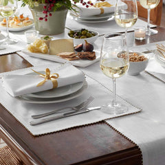 Pom Fringe Placemats, Set of 4 - Metallic Gold