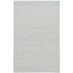 Honeycomb Handwoven Wool Rug -  French Blue, 2' x 3'