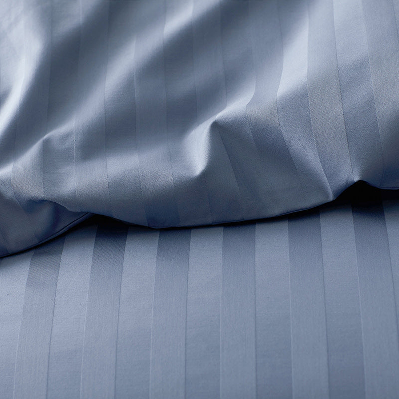 Dobby Stripe Classic Smooth Wrinkle-Free Sateen Bed Duvet Cover - Cream, Twin/Twin XL