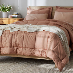 Classic Cool Cotton Percale Comforter - Clay, Twin/Twin XL