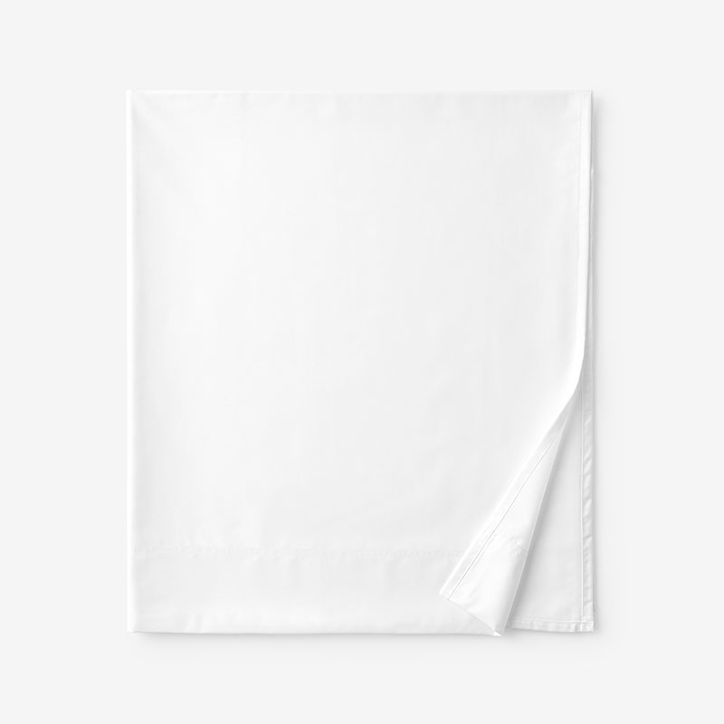 Classic Smooth Wrinkle-Free Sateen Flat Bed Sheet - White, Full