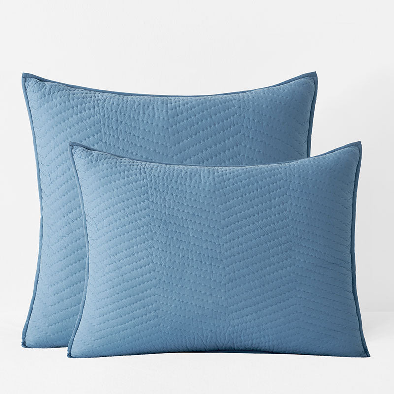 Voile Sham - Smoke Blue, King