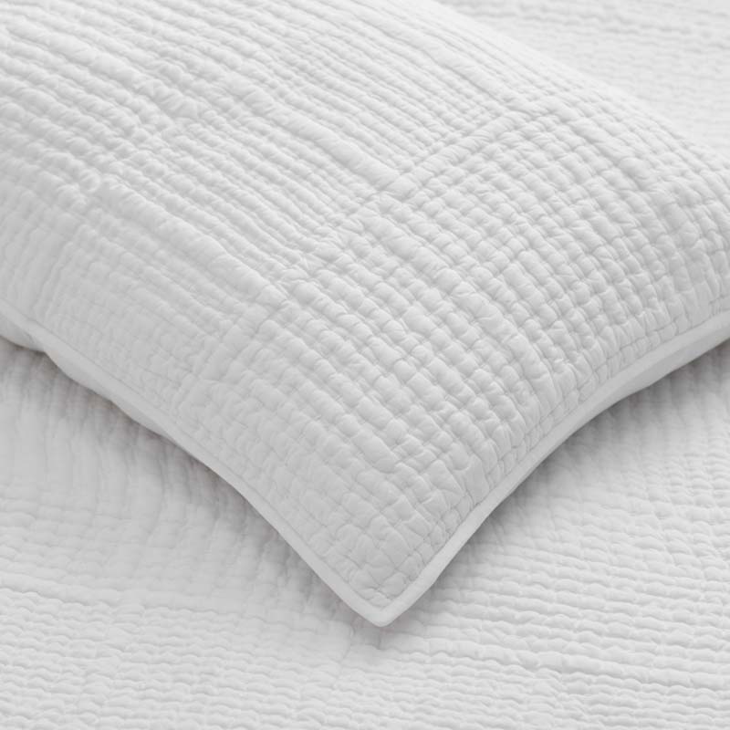Texture Block Quilt - White, King/Cal. King