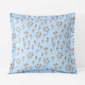 Blossoms and Stripes Classic Cool Cotton Percale Sham - Garden Poppies, Euro