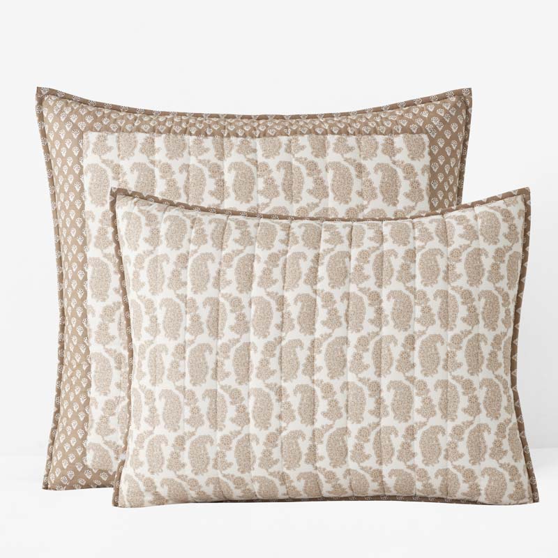 Jiya Reversible Quilted Sham - Taupe, Standard